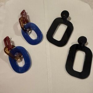 2 pair Acrylic Pierced Earrings